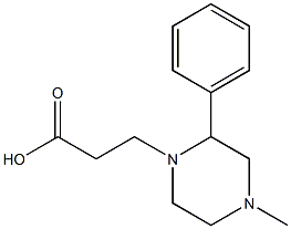 3-(4-methyl-2-phenylpiperazin-1-yl)propanoic acid Struktur