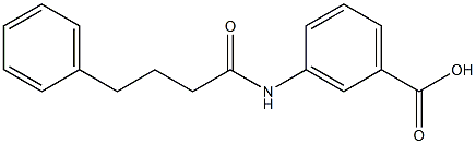 3-(4-phenylbutanamido)benzoic acid Struktur