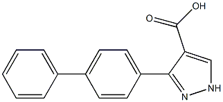 3-(4-phenylphenyl)-1H-pyrazole-4-carboxylic acid Struktur