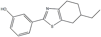 3-(6-ethyl-4,5,6,7-tetrahydro-1,3-benzothiazol-2-yl)phenol Struktur