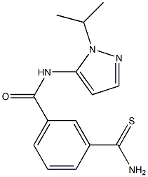 3-(aminocarbonothioyl)-N-(1-isopropyl-1H-pyrazol-5-yl)benzamide Struktur