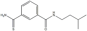 3-(aminocarbonothioyl)-N-(3-methylbutyl)benzamide Struktur