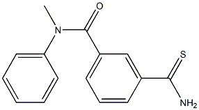 3-(aminocarbonothioyl)-N-methyl-N-phenylbenzamide Struktur