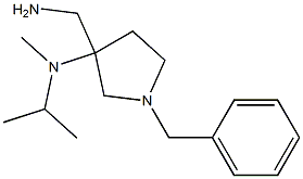 3-(aminomethyl)-1-benzyl-N-methyl-N-(propan-2-yl)pyrrolidin-3-amine Struktur