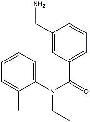 3-(aminomethyl)-N-ethyl-N-(2-methylphenyl)benzamide Struktur