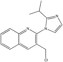 3-(chloromethyl)-2-[2-(propan-2-yl)-1H-imidazol-1-yl]quinoline Struktur