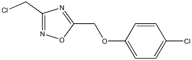 3-(chloromethyl)-5-(4-chlorophenoxymethyl)-1,2,4-oxadiazole Struktur