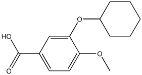 3-(cyclohexyloxy)-4-methoxybenzoic acid Struktur