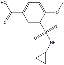 3-(cyclopropylsulfamoyl)-4-methoxybenzoic acid Struktur