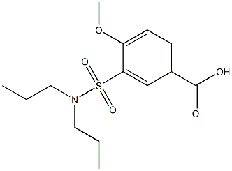 3-(dipropylsulfamoyl)-4-methoxybenzoic acid Struktur