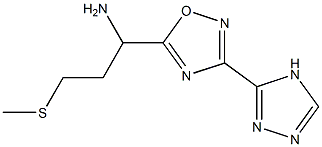 3-(methylsulfanyl)-1-[3-(4H-1,2,4-triazol-3-yl)-1,2,4-oxadiazol-5-yl]propan-1-amine Struktur