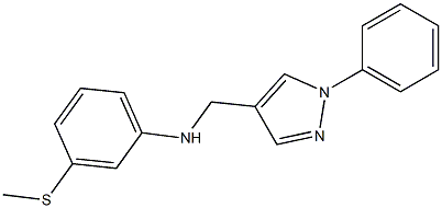 3-(methylsulfanyl)-N-[(1-phenyl-1H-pyrazol-4-yl)methyl]aniline Struktur