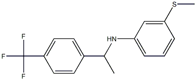 3-(methylsulfanyl)-N-{1-[4-(trifluoromethyl)phenyl]ethyl}aniline Struktur