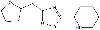 3-(oxolan-2-ylmethyl)-5-(piperidin-2-yl)-1,2,4-oxadiazole Struktur