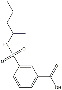 3-(pentan-2-ylsulfamoyl)benzoic acid Struktur