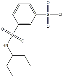 3-(pentan-3-ylsulfamoyl)benzene-1-sulfonyl chloride Struktur