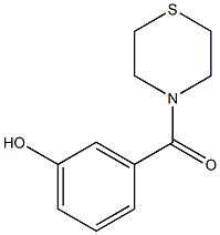 3-(thiomorpholin-4-ylcarbonyl)phenol Struktur