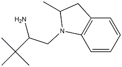 3,3-dimethyl-1-(2-methyl-2,3-dihydro-1H-indol-1-yl)butan-2-amine Struktur