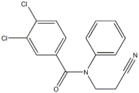 3,4-dichloro-N-(2-cyanoethyl)-N-phenylbenzamide Struktur