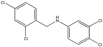 3,4-dichloro-N-[(2,4-dichlorophenyl)methyl]aniline Struktur