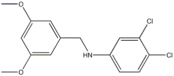 3,4-dichloro-N-[(3,5-dimethoxyphenyl)methyl]aniline Struktur