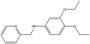 3,4-diethoxy-N-(pyridin-2-ylmethyl)aniline Struktur