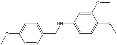 3,4-dimethoxy-N-[(4-methoxyphenyl)methyl]aniline Struktur