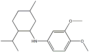 3,4-dimethoxy-N-[5-methyl-2-(propan-2-yl)cyclohexyl]aniline Struktur