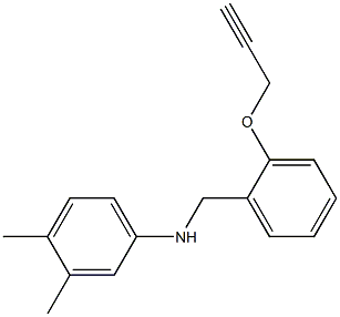 3,4-dimethyl-N-{[2-(prop-2-yn-1-yloxy)phenyl]methyl}aniline Struktur