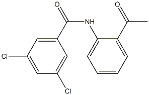 3,5-dichloro-N-(2-acetylphenyl)benzamide Struktur