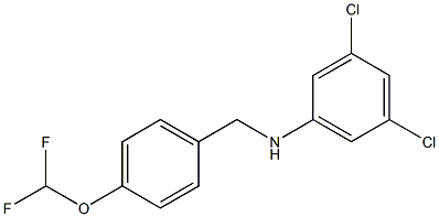 3,5-dichloro-N-{[4-(difluoromethoxy)phenyl]methyl}aniline Struktur