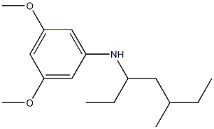 3,5-dimethoxy-N-(5-methylheptan-3-yl)aniline Struktur