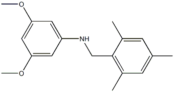 3,5-dimethoxy-N-[(2,4,6-trimethylphenyl)methyl]aniline Struktur