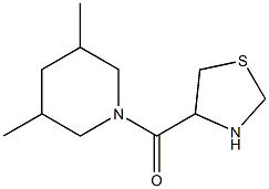 3,5-dimethyl-1-(1,3-thiazolidin-4-ylcarbonyl)piperidine Struktur