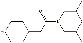 3,5-dimethyl-1-(piperidin-4-ylacetyl)piperidine Struktur