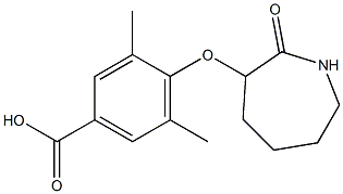 3,5-dimethyl-4-[(2-oxoazepan-3-yl)oxy]benzoic acid Struktur