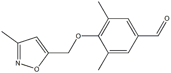 3,5-dimethyl-4-[(3-methyl-1,2-oxazol-5-yl)methoxy]benzaldehyde Struktur