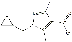 3,5-dimethyl-4-nitro-1-(oxiran-2-ylmethyl)-1H-pyrazole Struktur