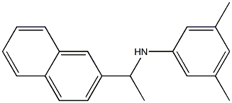 3,5-dimethyl-N-[1-(naphthalen-2-yl)ethyl]aniline Struktur