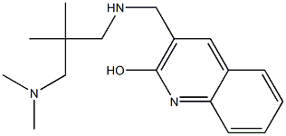 3-[({2-[(dimethylamino)methyl]-2-methylpropyl}amino)methyl]quinolin-2-ol Struktur