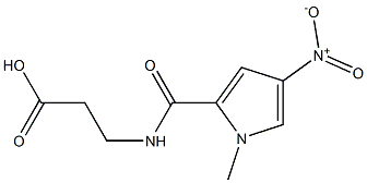 3-[(1-methyl-4-nitro-1H-pyrrol-2-yl)formamido]propanoic acid Struktur