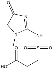 3-[(1-methyl-4-oxo-4,5-dihydro-1H-imidazol-2-yl)sulfamoyl]propanoic acid Struktur