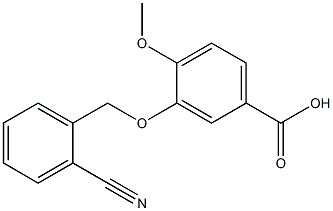 3-[(2-cyanobenzyl)oxy]-4-methoxybenzoic acid Struktur