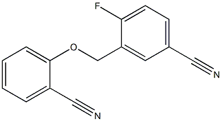 3-[(2-cyanophenoxy)methyl]-4-fluorobenzonitrile Struktur