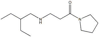 3-[(2-ethylbutyl)amino]-1-(pyrrolidin-1-yl)propan-1-one Struktur