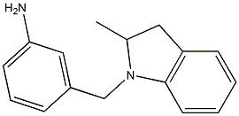 3-[(2-methyl-2,3-dihydro-1H-indol-1-yl)methyl]aniline Struktur