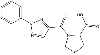 3-[(2-phenyl-2H-1,2,3-triazol-4-yl)carbonyl]-1,3-thiazolidine-4-carboxylic acid Struktur