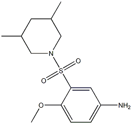 3-[(3,5-dimethylpiperidine-1-)sulfonyl]-4-methoxyaniline Struktur