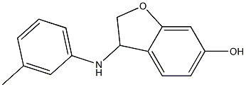 3-[(3-methylphenyl)amino]-2,3-dihydro-1-benzofuran-6-ol Struktur