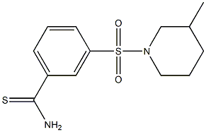 3-[(3-methylpiperidin-1-yl)sulfonyl]benzenecarbothioamide Struktur